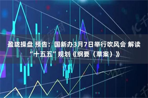 盈珑操盘 预告：国新办3月7日举行吹风会 解读“十五五”规划《纲要（草案）》